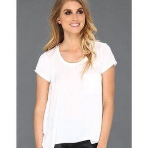 BCBG Max Azria White Kelsey Top Size Small